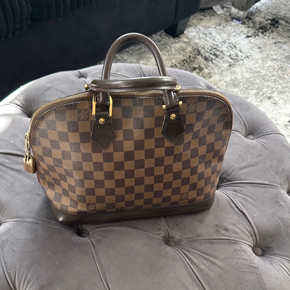 Louis Vuitton Brown Checkered Satchel